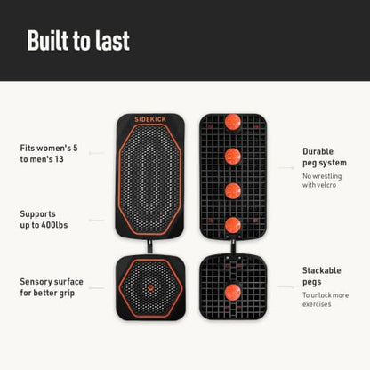 SIDEKICK | AxisBoard Balance Board for Foot & Ankle Rehab | PT Training System with Exercise Programs for Plantar Fasciitis, Achilles Pain & Ankle Sprains | Sidekick App + Guide Included