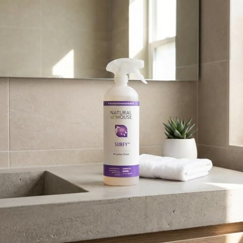 Natural House Surfy - Plant-Based Enzyme All-Purpose Cleaner Spray - Multi-Surface Formula - Septic-Safe, Plumbing-Friendly - Lavender Sage Scent - 32 oz