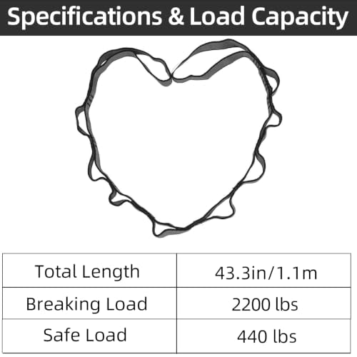 PRIOR FITNESS 2pcs Nylon Daisy Chain Straps, Grey, 2PCS