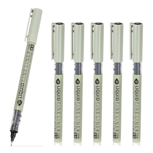 PATIKIL Fineliner Pens, 6 Pcs Black 01 0.25mm Fineliner Marker Waterproof Ink Archival Drawing Pens Watercolor Art Supplies Set for Sketching Journaling Scrapbooking Artist Illustration - size: 01 0.25mm