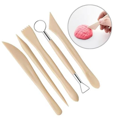 24Pcs Clay Sculpting Tool Set, Polymer Clay Kit with Ball Stylus Pens, Silicone Sculpting Brushes, Wooden Carving Tools & Smoothing Sponge, Professional Pottery Modeling Tools for Ceramic& DIY Crafts - color: 24Pcs