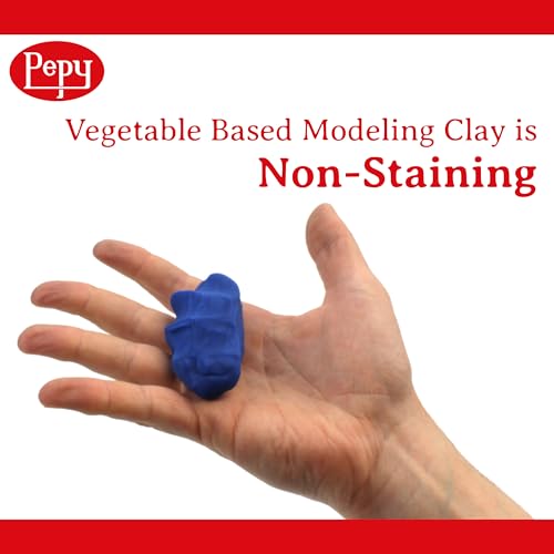 Pepy Plastilina Reusable and Non-Drying Modeling Clay; Set of 24 Bars, 1.4 Ounce Each, Perfect for Arts and Crafts Projects, Black - color: Black