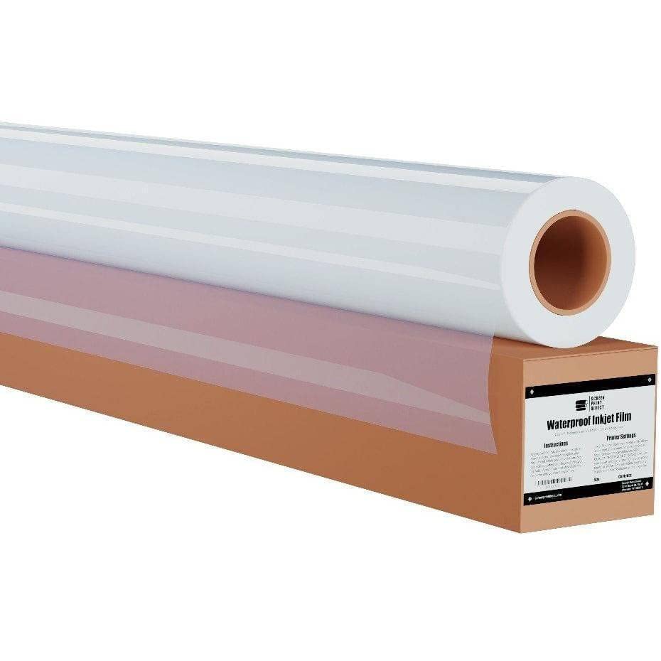 Screen Print Direct® Waterproof Inkjet Film Roll 3" Core (13" x 100') | 5 Mil Transparency Film for Silk Screen Printing, Waterproof Inkjet Film Rolls for Screen Printers (13" x 100') - size: 13 x 100 roll - 3" core