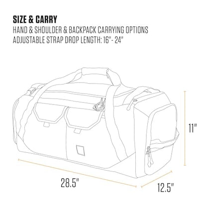 Carhartt Heavy Haul Utility Duffel Bag's, Water-Resistant Packable Bag for Jobsite, Gym, and Travel - color: Black, style: 75l