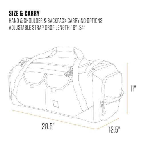 Carhartt Heavy Haul Utility Duffel Bag's, Water-Resistant Packable Bag for Jobsite, Gym, and Travel - color: Carhartt Brown, style: 75l