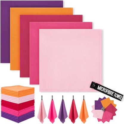 20 Pcs Workout Towels - Gym Sweat Handkerchiefs, Vibrant - color: Vibrant