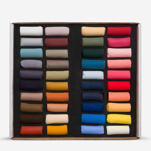 SENNELIER Extra-Soft Half French Pastel Professional Portrait Artist Box Set, 40-Colors