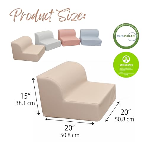 Children's Factory Flexible Seating Classroom Set, Elements | Easy to Clean Water-Resistant Vegan Leather Kids Chair, High Density Foam Toddler Chair for Preschool, Daycare, or Playrooms - color: Elements