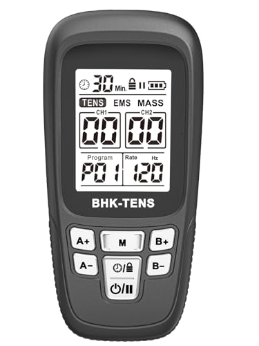 24 Modes TENS Unit Muscle Stimulator with 8 Electrode Pads, Professional 3-in-1 Electronic Pulse Massager with 2-150Hz Rate, 40 Levels, 90mins Timer, EMS TENS Machine for Pain Relief Therapy - color: 280 Black