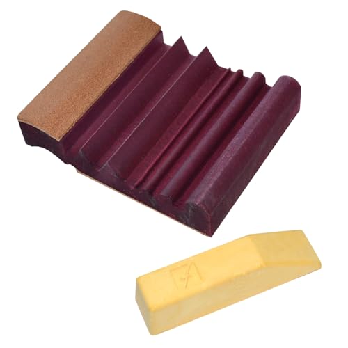 Flexcut Wood Carving Tools | Flexcut SlipStrop | Polish and Debur Cutting and Carving Tools For Razor Sharp Blade Edges | Includes Polishing Compound | PW12 | Made in the U.S.A.