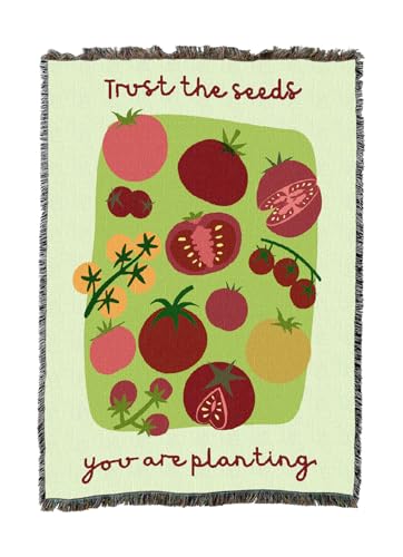 Pure Country Weavers Planting Seeds Blanket - Gift Tapestry Throw Woven from Cotton - Made in The USA (50X60) - color: Planting Seeds, size: 50x60