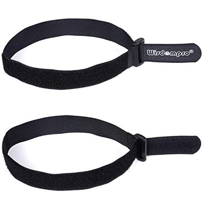 Wisdompro 12 Pack 1 x 18 Inch Long Hook and Loop Tie Down Straps Heavy Duty - size: 1 x 18 Inch, 12 Pack