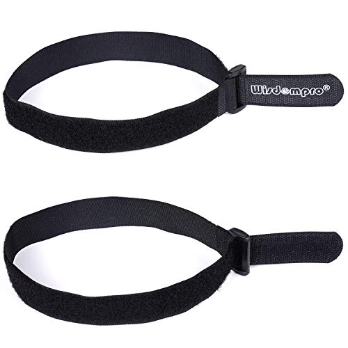 Wisdompro 12 Pack 1 x 18 Inch Long Hook and Loop Tie Down Straps Heavy Duty - size: 1 x 18 Inch, 12 Pack