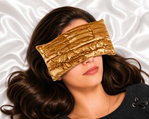 Handmade Luxe Serenity Eye Pillow - All-Natural Flaxseed - Unscented or Lavender Scented – Weighted Eye Mask for Yoga, Meditation, Hot & Cold Therapy - color: Floral Turquise, style: LAVENDER SCENTED