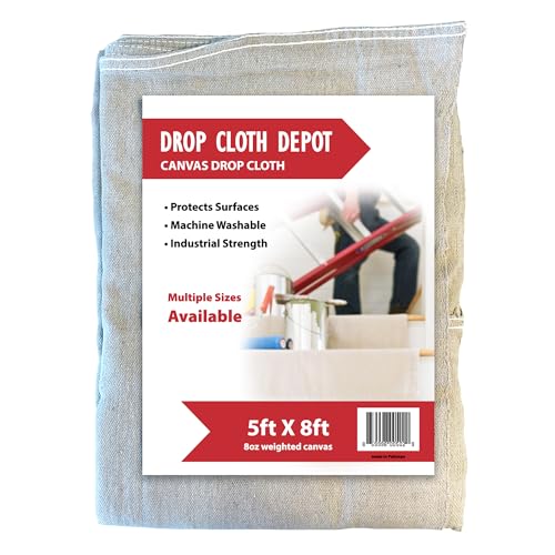 Drop Cloth Depot 8 oz Canvas Safety Drop Cloth - Industrial Strength - 5' x 8' - size: 5' X 8'