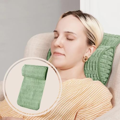 WdFour Headrest Pillow,Memory Pillow,Neck Pillow,Support Cushions for Back or Foot for Sofas, Recliners, Office Chairs, Massage Chairs.(Green, 13" Wx2.7 D) - color: Green, size: 13"Wx2.7"D