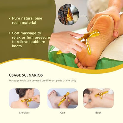 Foot Massager & Reflexology Socks for Pain Relief - color: Amber