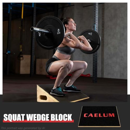CAELUM Slant Board for Squats, Training Incline Wedge for Calf Stretching - color: Black