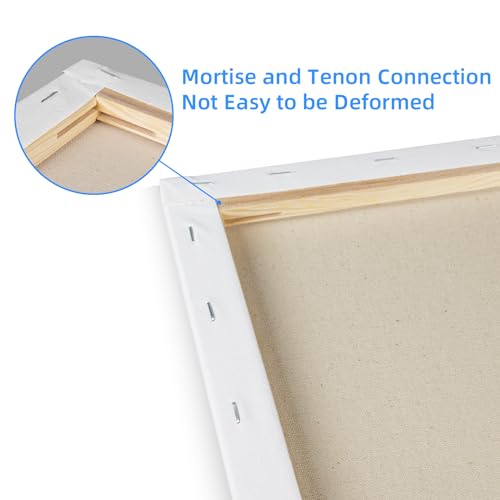 10 Pack 8x10 Stretched Canvases for Painting | 100% Cotton White Painting Canvas, Art Canvases for Oil, Acrylic Paint & Other Painting Media - size: 8x10 (10Pack)