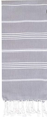 Beach Towel 100% Cotton Turkish Beach Towel Adult 38x70 Inch Pre-washed Absorbent Extra Large|Sand Free Quick Dry BathTowels|Lightweight Blanket|Travel Cruise Camping Spa Gym Yoga Towel|Dapple Grey - color: White Lightgrey