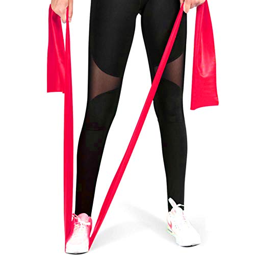 Resistance Bands for Working Out, Physical Therapy, Yoga & Pilates - color: Red