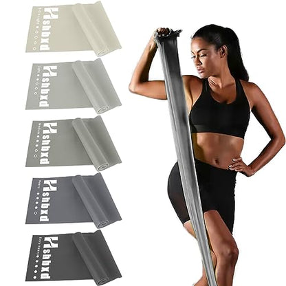 Resistance Bands Set for Physical Therapy, Rehab, Yoga and Pilates - color: Gradient Gray 10-115lbs