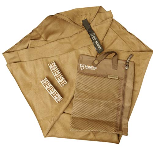 GEAR AID Quick Dry Microfiber Towels - Super Absorbent, Odor-Resistant, Fast Drying with Mesh Bag, Perfect for Camping and Travel, Sizes - color: Coyote, size: XL (35”x62”)