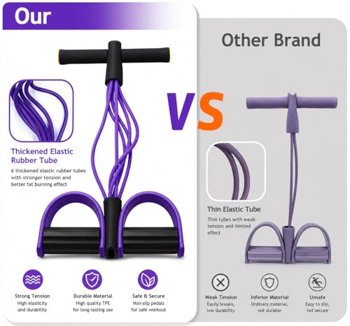 Pedal Resistance Bands with Handles - color: Black