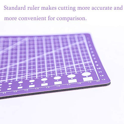 LOKUNN A5 Self Healing Cutting Mat Rotating Cutting Mats for Quilting | 8.5in×6in Small Cutting Mat Double Sided Craft Cutting Mats for Crafts for Scrapbooking, Quilting, Fabric, Sewing Projects