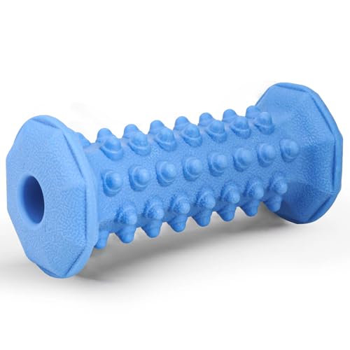 Blue Foot Massager Roller for Plantar Fasciitis, Arch Heel Pain Relief | Deep tissue massage for feet, calf, arch and heel pain. for plantar fasciitis relief, home, office and travel use - color: Blue
