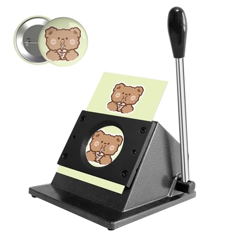 2.28" 58mm Button Paper Cutter, 2.75”/70mm Diameter Circle Cutter Circle Punch, Round Paper Cutter, 70mm Die Cut Machine for Making 2.28" 58mm Buttons DIY Badge Making（2.75”/70mmCutting Diameter ）