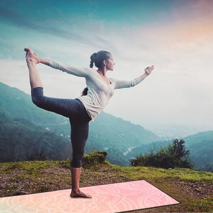 QiyI Hot Yoga Towel with Grip Dots, Non Slip, 70"x26", Dreamy Pink Mandala - color: Dreamy Pink Mandala, size: 70"x26"