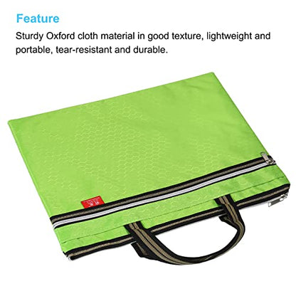 PATIKIL Waterproof Zipper File Bag, Documents Storage Zip Pouch, Green | 11x14inch Bag Books Tools for Office Travel - color: Green