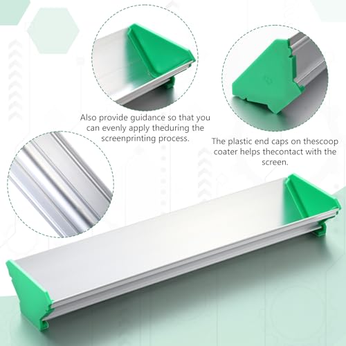 Threlaco 6'' Dual Edge Aluminum Emulsion Scoop Coater for Silk Screen Printing Coating Tool Photo Screen Printing Supplies - size: 6 Inch
