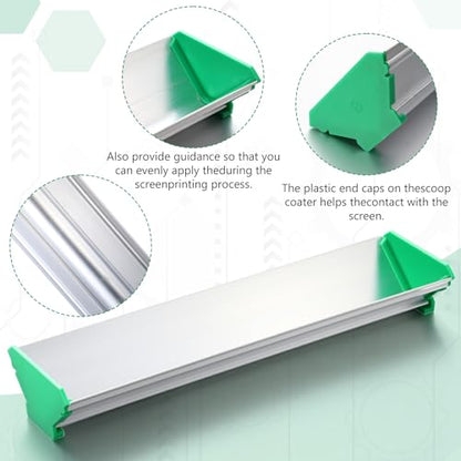 Threlaco 6'' Dual Edge Aluminum Emulsion Scoop Coater for Silk Screen Printing Coating Tool Photo Screen Printing Supplies - size: 6 Inch