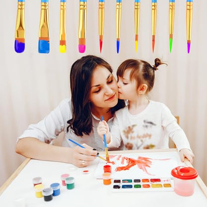 AROIC Acrylic Paint Brush Set, 24pack/240pcs Nylon Hair Paint Brushes | Acrylic Painting, Artist Craft Paint Brushes Supplies, Kid Adult Watercolor Oil Paint Brush Kit - size: 240pcs-blue