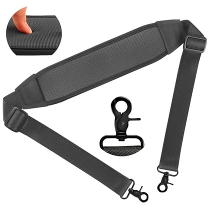 FIEIL 55" Luggage Replacement Shoulder Strap, Neoprene Universal Non-Slip Bag Strap with Double Adjustable Buckles and Metal Hooksfor Briefcase Computer Messenger Bag (140cm, Supple)