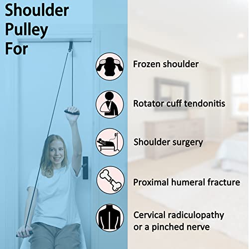 Shoulder Pulley Over The Door Physical Therapy System - color: Black
