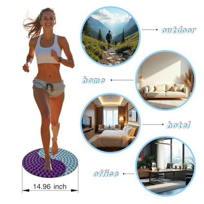 Foot Massager Mat, Yinyang Balance Tai chi Bagua Pattern with Magnetic Therapy, Acupressure Reflexology Mat for Daily Foot Relaxation and Pain Relief, Purple and Blue - color: Purple and Blue