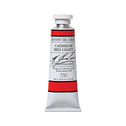 M. Graham & Co. Artist Oil Paint Cadmium Red Light 1.25oz/37ml Tube - color: Cadmium Red Light, size: 1.25 Fl Oz (Pack of 1)
