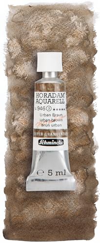 Schmincke - HORADAM® AQUARELL, Super Granulation, Urban Brown, 14 946 001, 5 ml, very strongly granulating shades, finest, super granulating watercolors - color: 946 urban brown