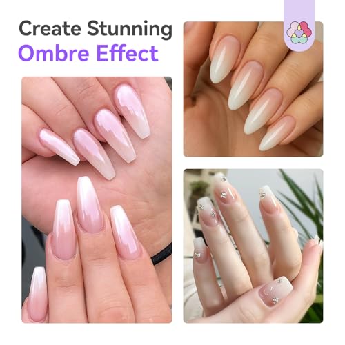 SAVILAND Dilution-Free Airbrush Gel Nail Polish White 2PCS 20ml | Non-Acetone Airbrush for Nails, Hema-Free Airbrush Paint with Fine Mist, for French & Ombre Nail Art Design Salon - color: Z-White Pro