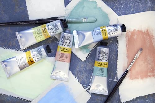 Winsor & Newton Galeria Acrylic Paint Set, 5 x 60ml (2-oz) Tubes, Pastel | Introductory Acrylic Paint made with Professional Pigments, Perfect for Beginners, Buttery Texture, High Tinting Strength - size: 2 Fl Oz (Pack of 5), style: 5 x 60ml (2-oz) Tubes,