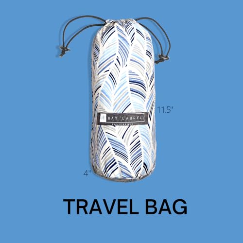 BAY LAUREL Turkish Beach Towel with Travel Bag 39 x 71 Quick Dry Sand Free Lightweight Large Oversized Towels Light - color: Denim Blue