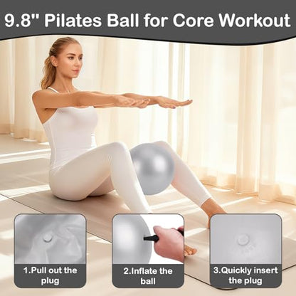 Hoedia Pilates Kit for Women, Pilates Equipment Ring and Ball Set - color: Black