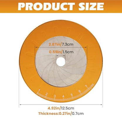 Adjustable Circle Drawing Maker 5 inch, Measuring & Drawing Ruler | Stainless Steel & Aluminum Alloy Rotary Round Template, Geometric Plotting Compass Tool