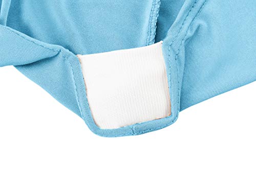 LZY Spandex Table Covers 6FT x 6FT, 2 Count, Rectangular, Bluemist, Solid, Elegant, Stretchable (4-way), Cocktail & Wedding, Perfect for Special Events - color: Bluemist, size: 6 Feet - 2 Pack