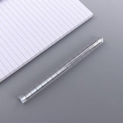 1pc Clear Plastic Triangle Ruler Small Architectural Scale Ruler Pocket Size Ruler Metric Ruler,Drafting Tools Office and School Supplies,Drafting Tools and Kits,Teaching Materials