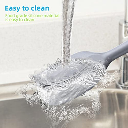 Secura Silicone Spatula,Non Stick Rubber Kitchen Spatulas,Suitable for Cooking,Mixing and Collect Milk Foam Gray small