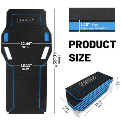 Foldable Mechanic Kneeling Pad,22.44" Wide EVA Foam Mat,1 Pack,Blue - color: Blue & Black